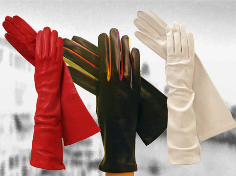 Women's Brown Cashmere Lined Leather Gloves –
