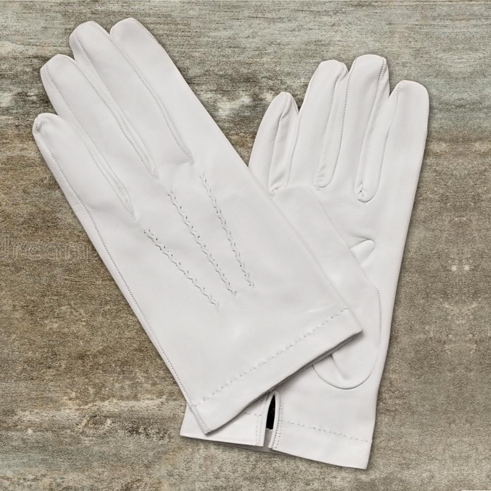 White Men's Evening White Tie Leather Gloves Unlined by Fort Belvedere